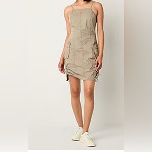 Arizona Womens Sleeveless Cargo Dress Juniors